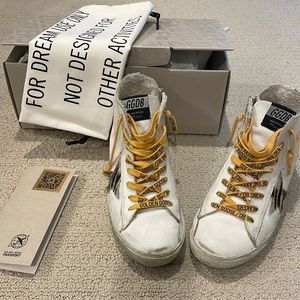 EUC condition golden goose francy sneakers with yellow laces sz 37 $600